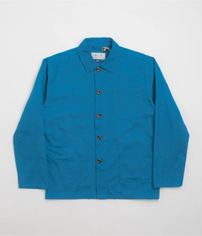 Trendy Uskees 3001 Buttoned Overshirt - Bright Blue