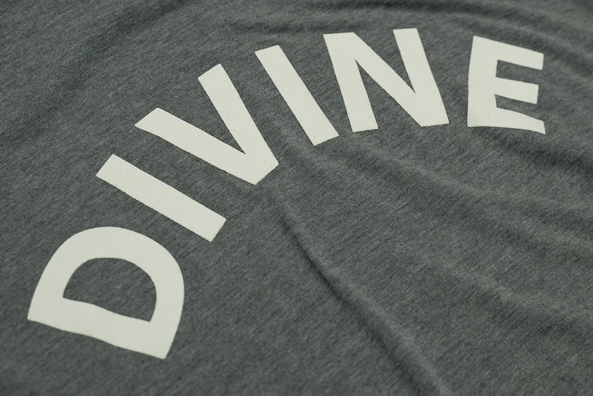 DIVINE TEE - GREY Smooth Edge Binding