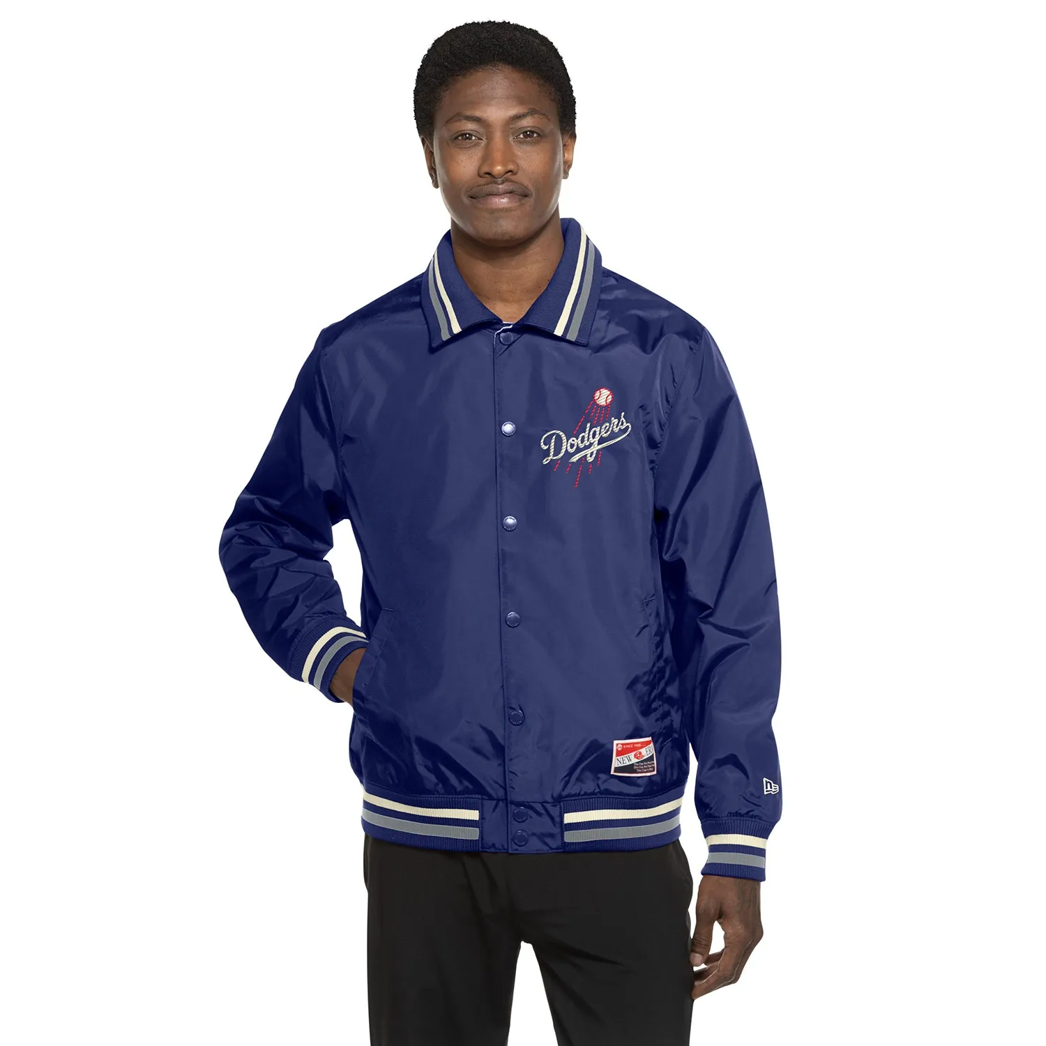 Lightweight Layering Dodgers Snap Front Jacket - Mens