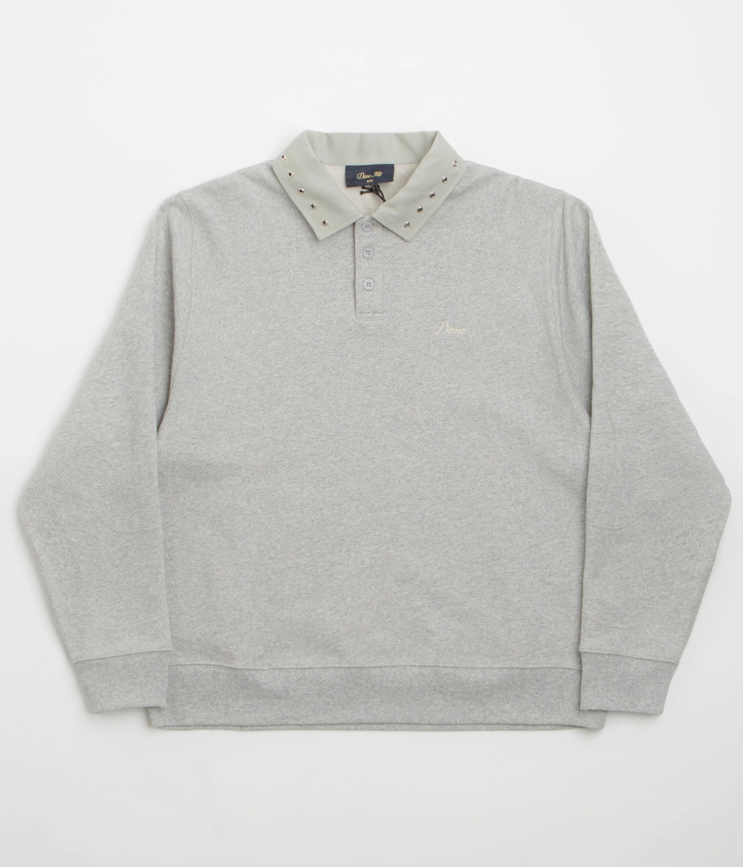 Dime Wave Rugby Shirt - Heather Grey Relaxed Comfort Limited Edition