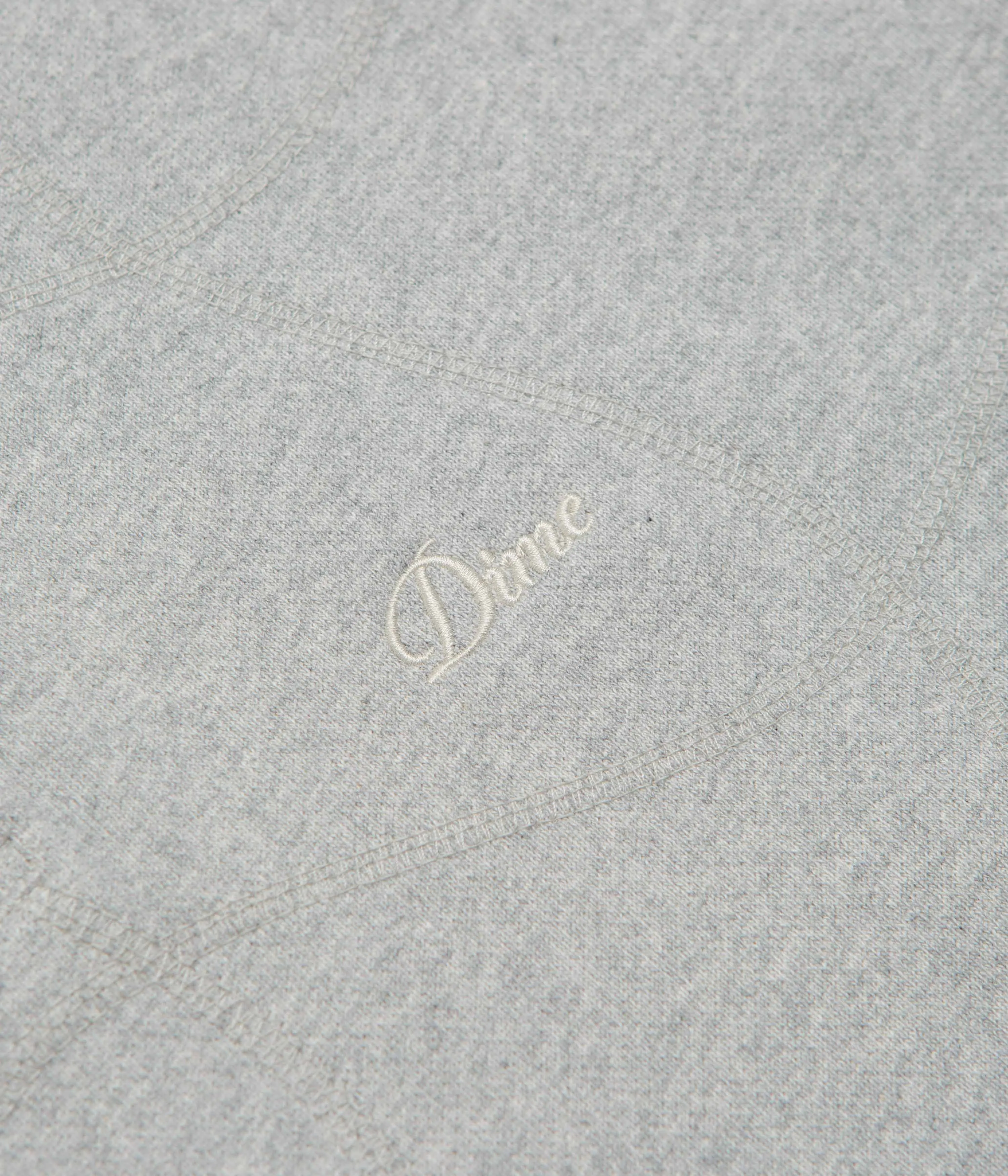 Ribbed Trim Dime Wave Rugby Shirt - Heather Grey