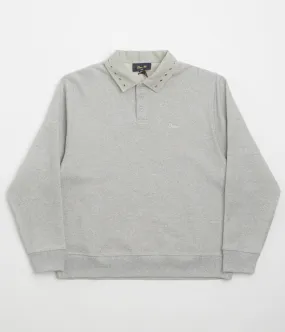 Dime Wave Rugby Shirt - Heather Grey Relaxed Comfort Limited Edition