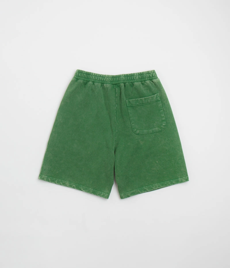 Durable Hem Finishing Dime Cyclone French Terry Shorts - Evergreen Snow Washed