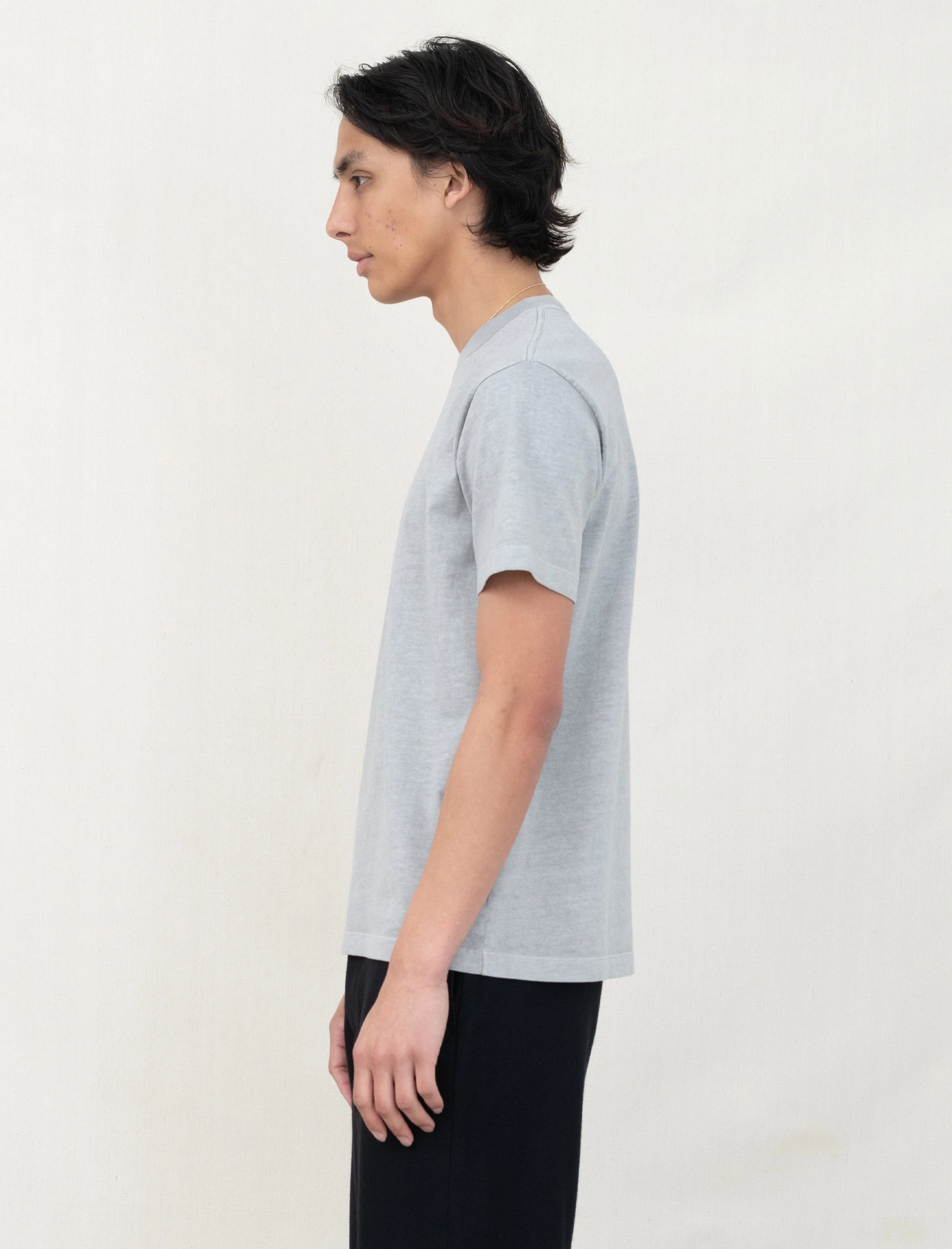 wrinkle free finish DroppedShoulder Municipal T-Shirt (Pigment Chalk)
