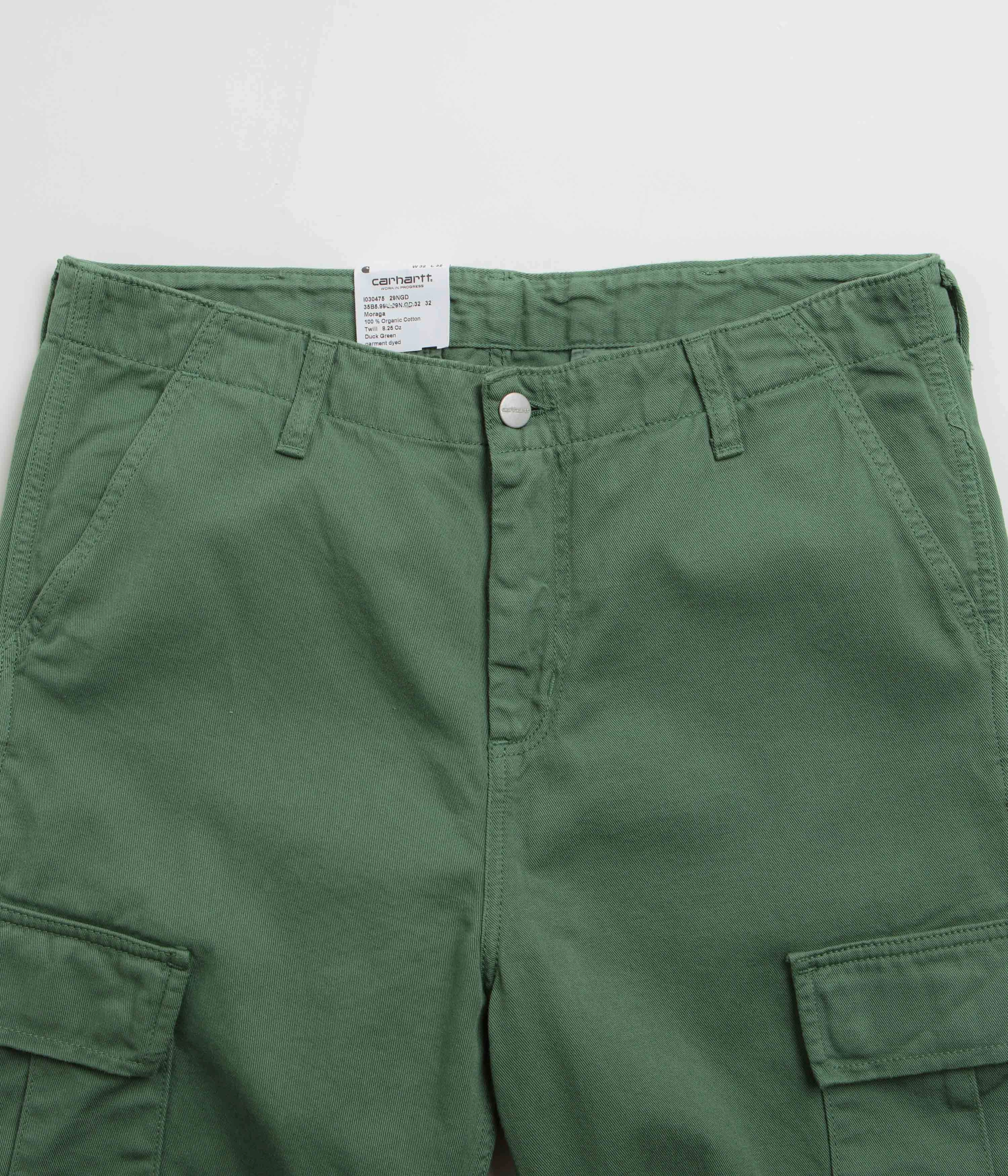 Carhartt Regular Cargo Pants - Duck Green Wool blend Durable Waistband