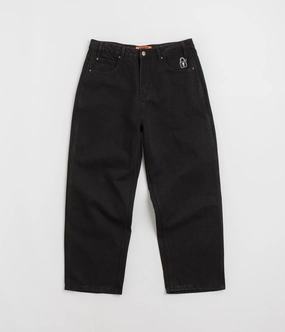 Butter Goods Lock Baggy Jeans - Flat Black High Rise Design Travel Essential