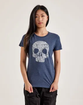 HeatReflective Lining LA Pop Art Flower Skull Tee