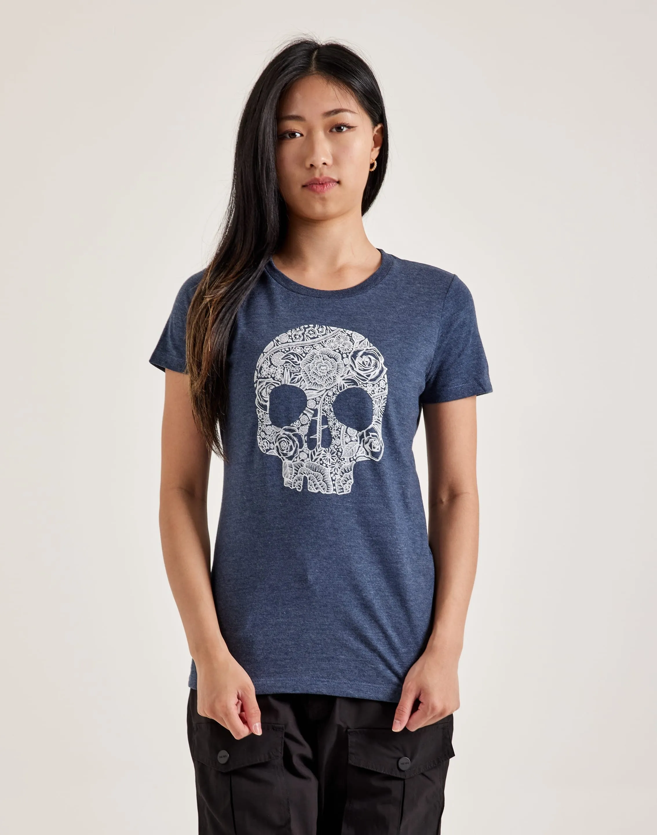 AbrasionFreeZone LA Pop Art Flower Skull Tee