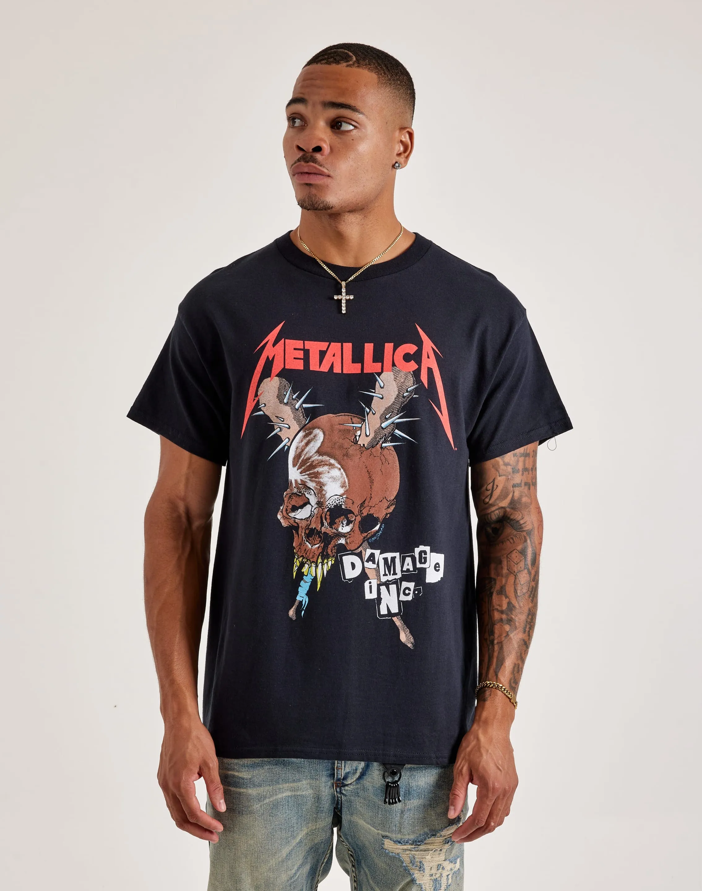 Global Cool Merch Traffic Metallica Damage Inc. Tour Tee