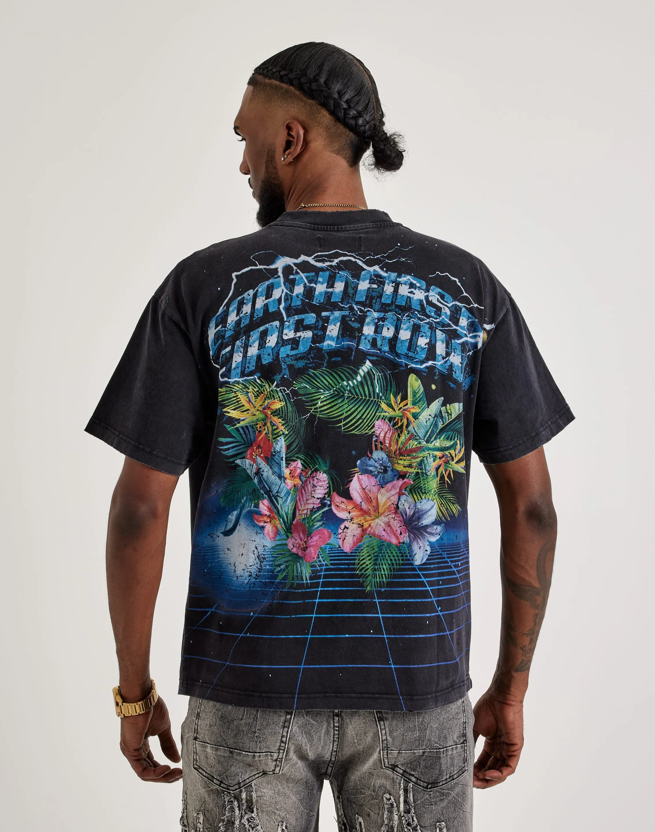First Row Earth First Rhinestone Tee Hygienic Finish Star Light