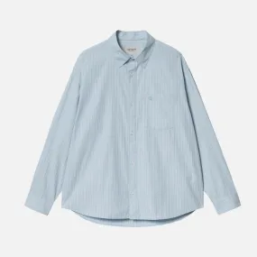 L/S NOTUS SHIRT - BLUEBIRD BOVA STRIPE Recycled Polyester NonIrritating Seams