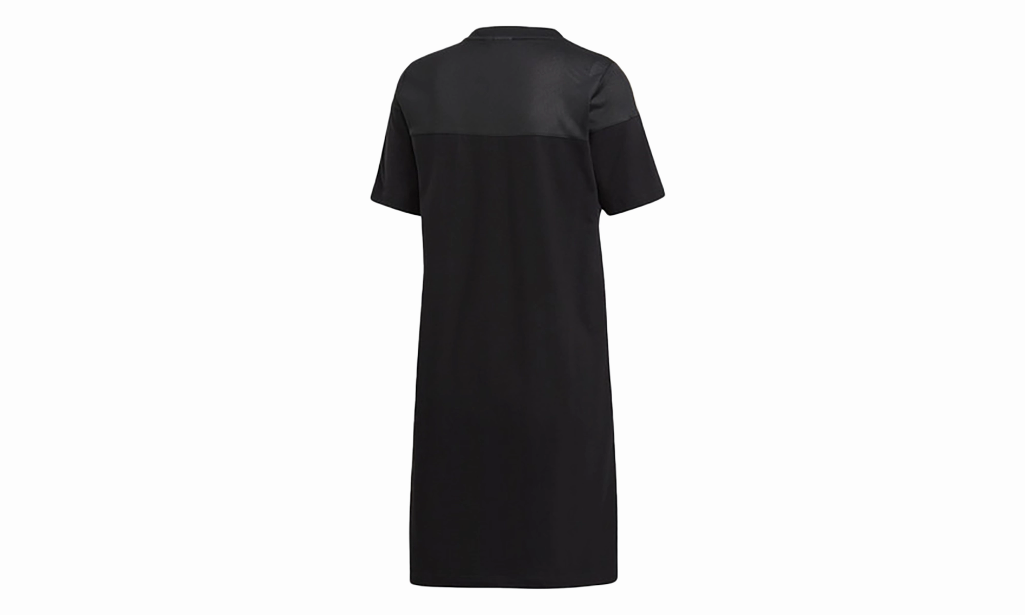 Drapey Silhouette T-Shirt Dress "Black" Comfort Fit HighCollared Design