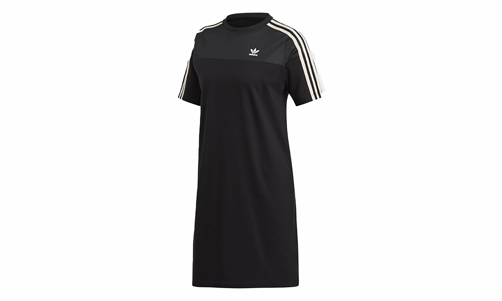 Drapey Silhouette T-Shirt Dress "Black" Family Style