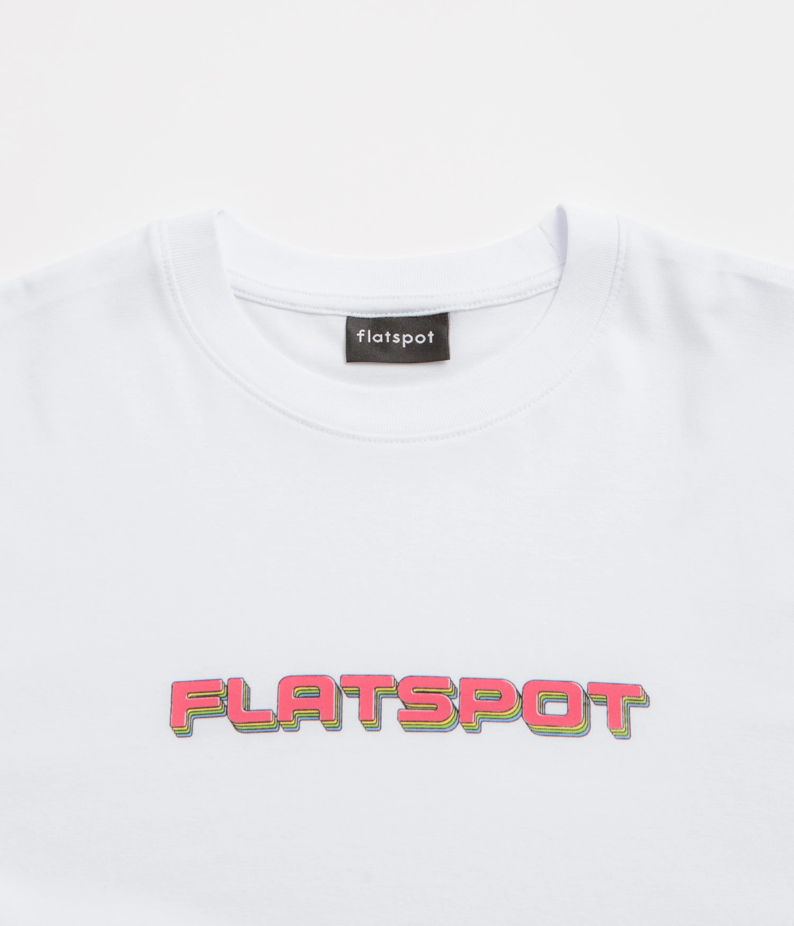 flatspot Repeat Logo T-Shirt - White gym gear buckle