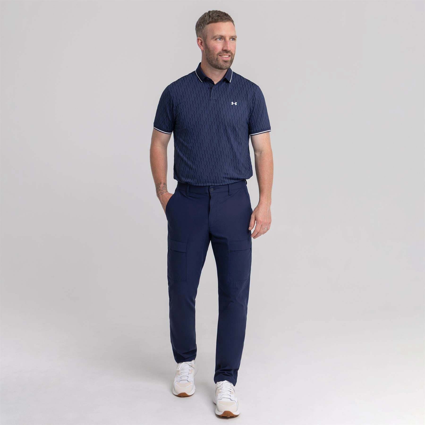 Rayon drape UVProtectionCoating Drive Cargo Pants Midnight Navy/Halo Grey