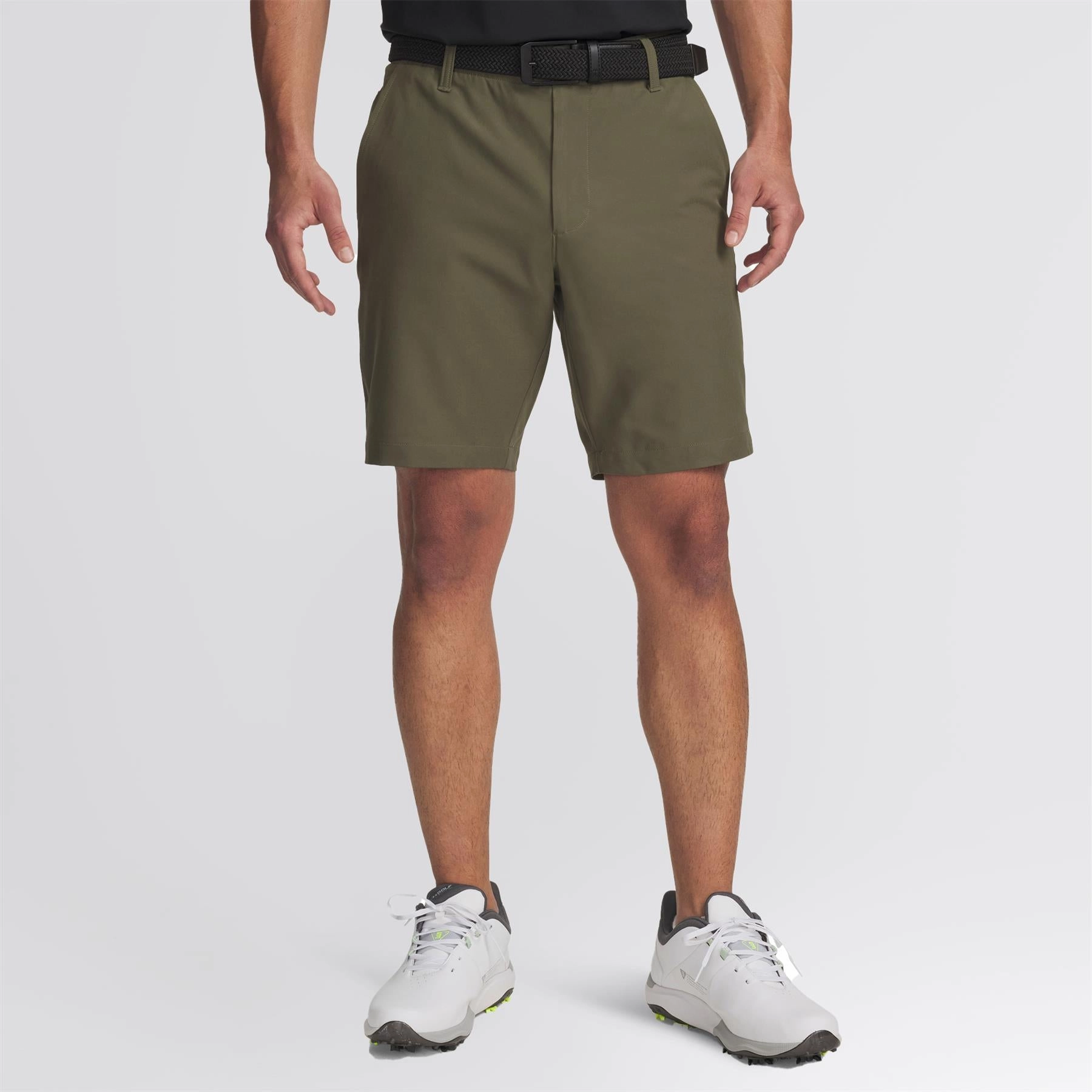 Flexible Movement Cut Drive Tapered Fit Golf Shorts Marine OD Green /Halo Grey