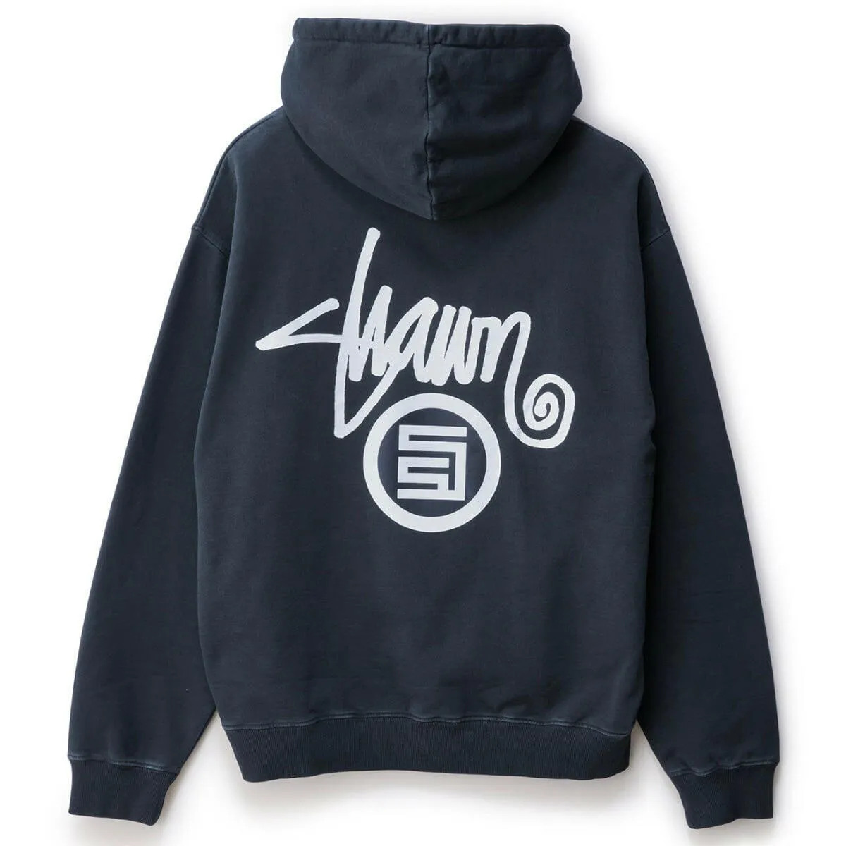 S/Double - Shawn Dot Zip Hoodie Navy Movie going wear Relaxed Cut