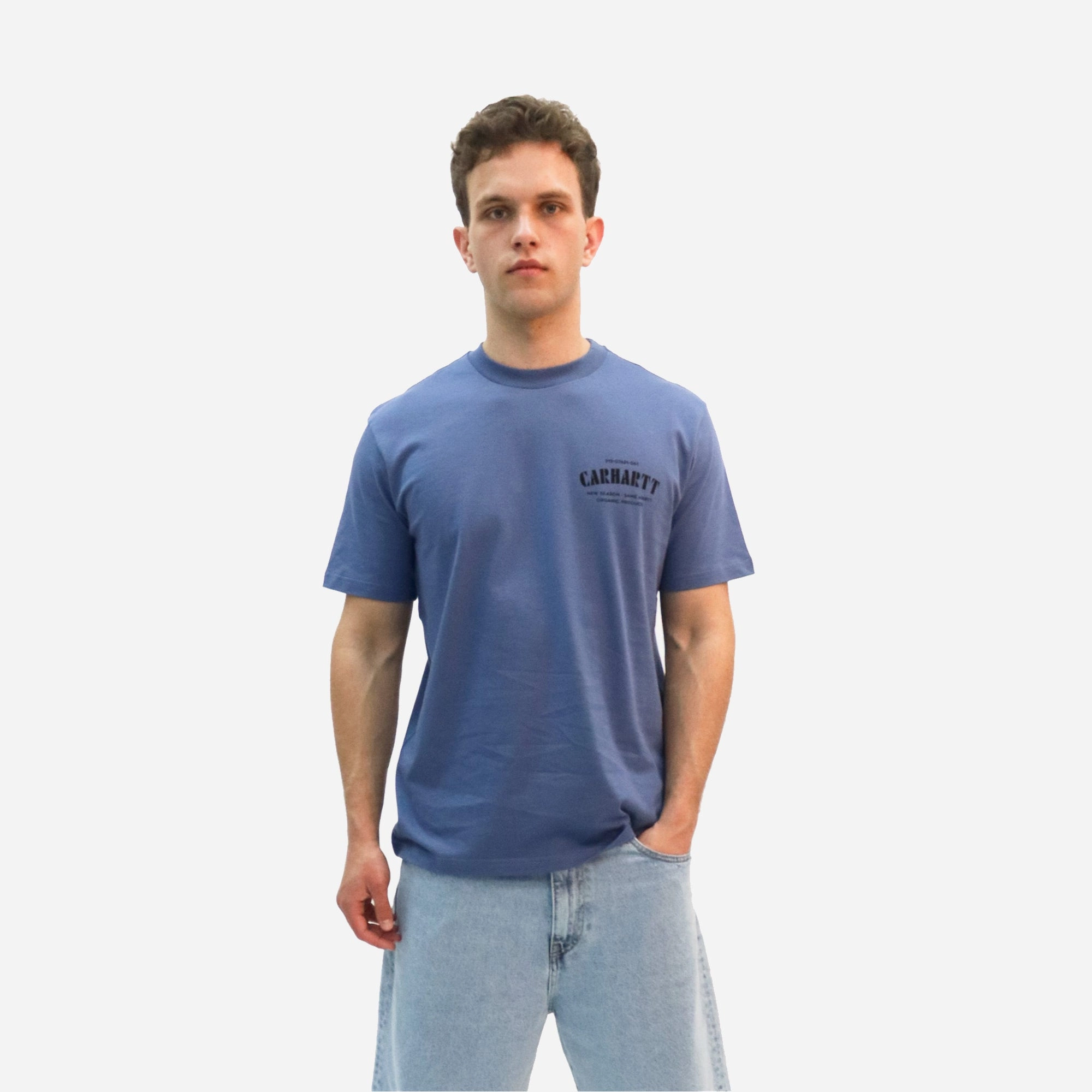 Carhartt | S/S CATALOGUE C LOGO T-SHIRT { BLUE/BLACK QuickDrying
