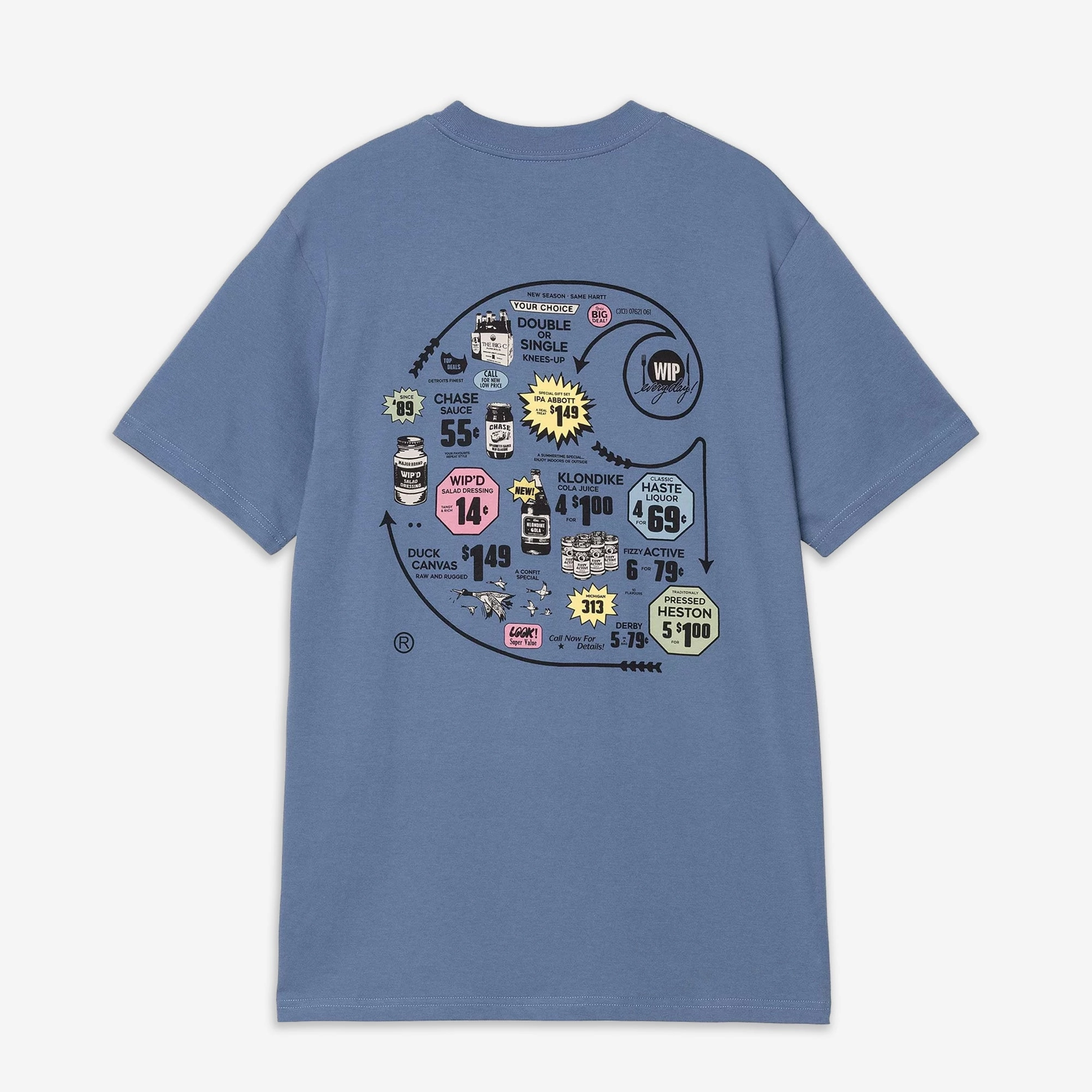 BalancedDrape Carhartt | S/S CATALOGUE C LOGO T-SHIRT { BLUE/BLACK
