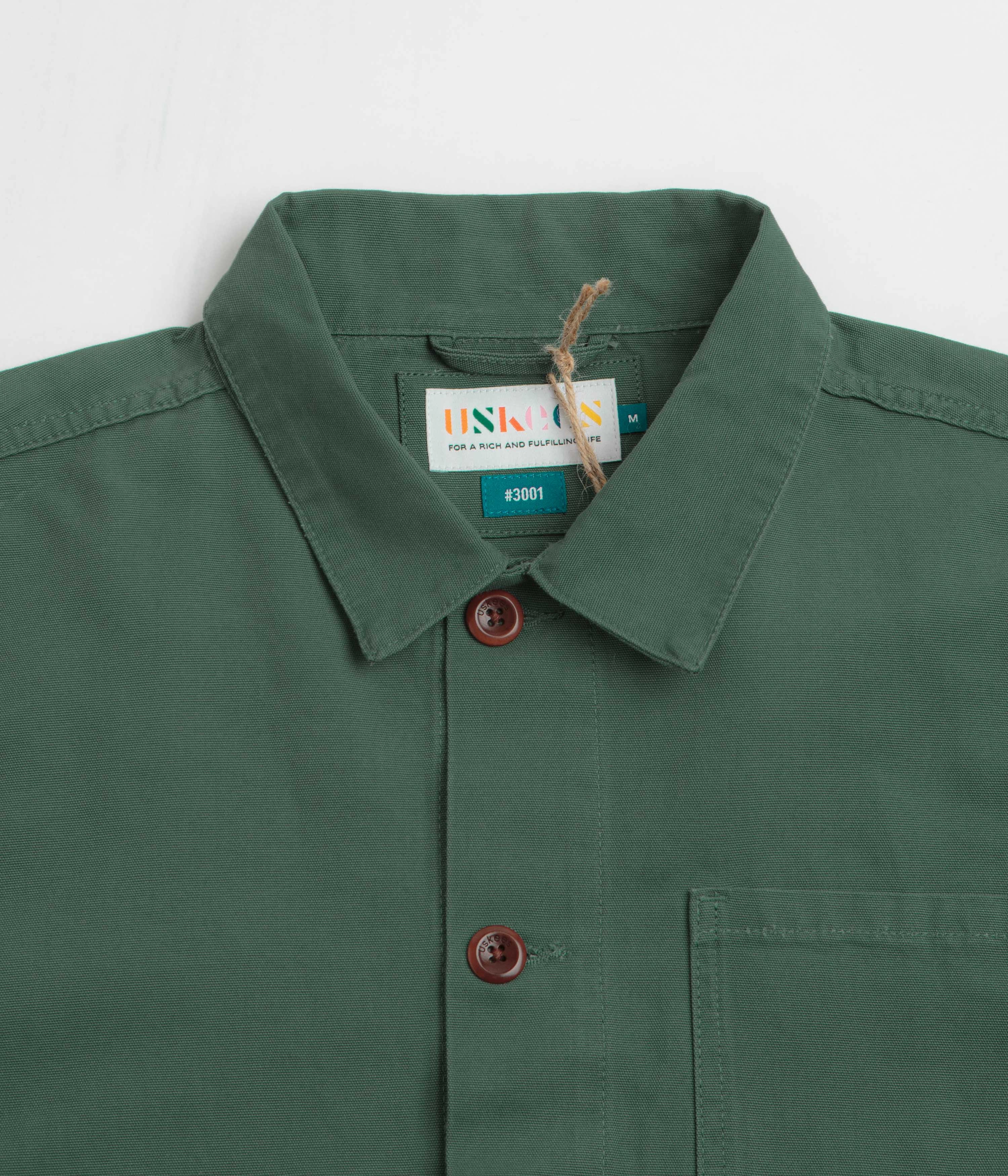 Uskees 3001 Buttoned Overshirt - Green desert