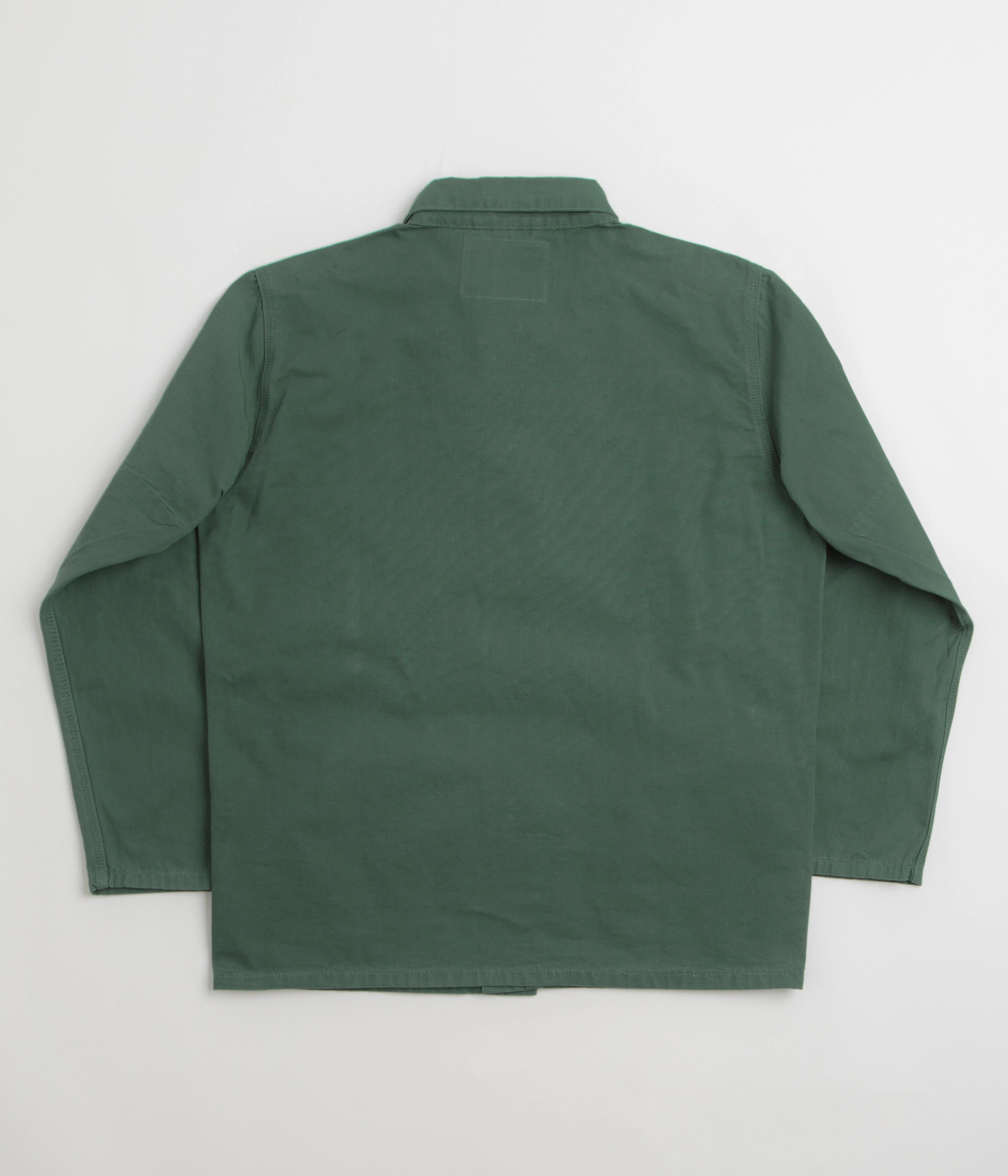 Uskees 3001 Buttoned Overshirt - Green V-Neck