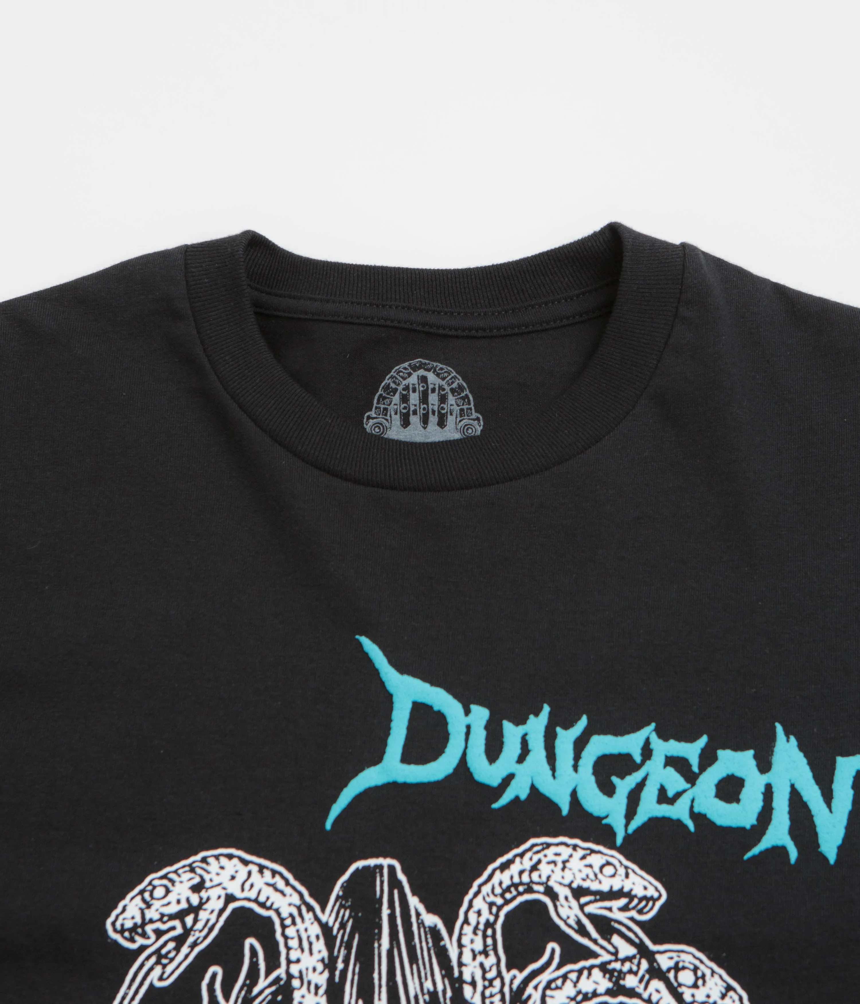 Dungeon Medusa Long Sleeve T-Shirt - Black office event loose silhouette