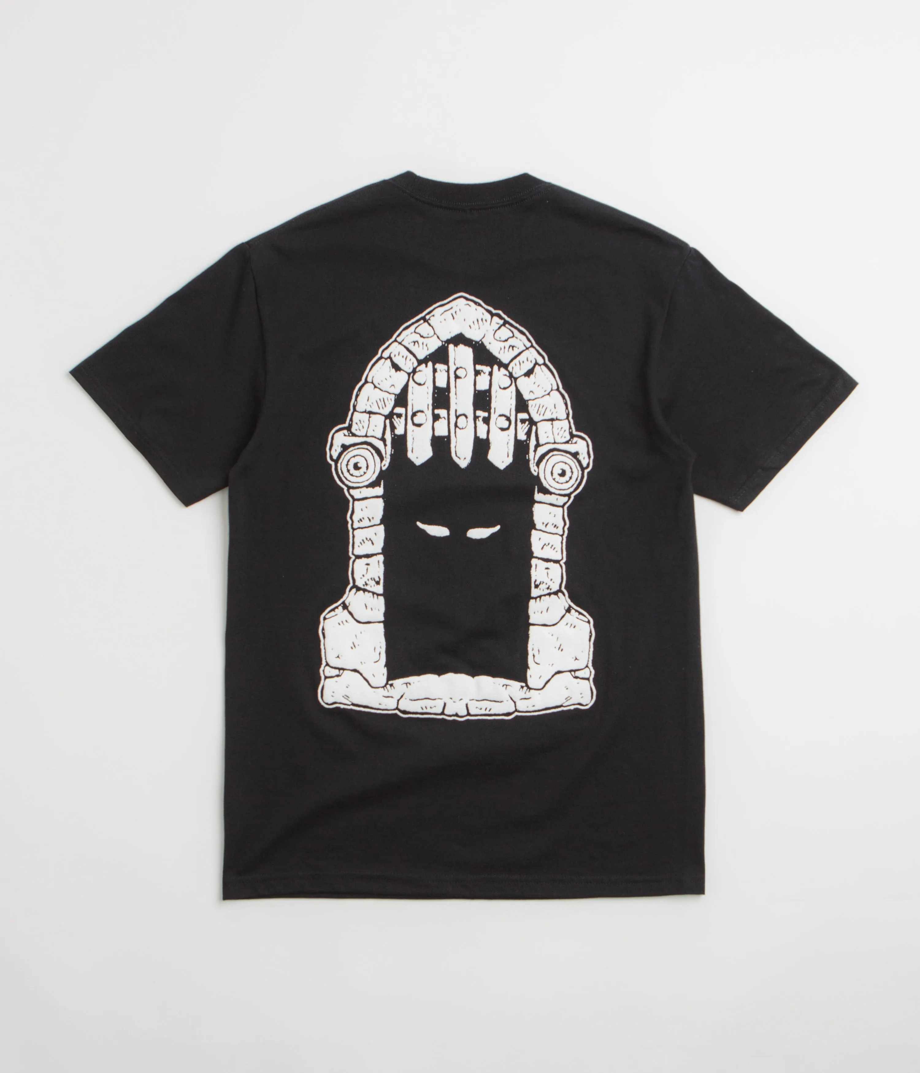 Ultraviolet Protection Factor waterproof Dungeon Portcullis T-Shirt - Black / White