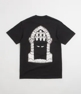 Ultraviolet Protection Factor waterproof Dungeon Portcullis T-Shirt - Black / White