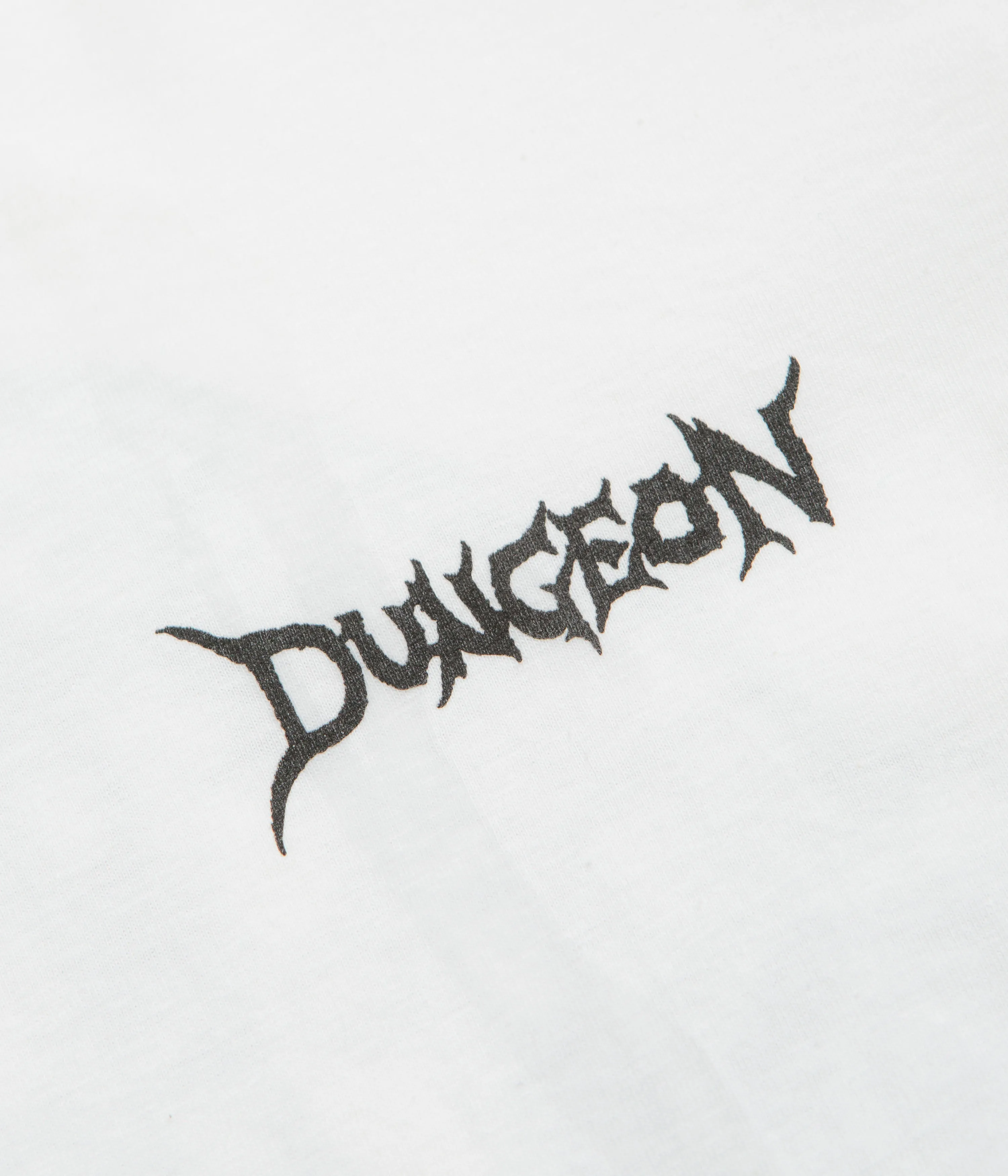 Dungeon Portcullis T-Shirt - White / Black soccer venue Minimalist