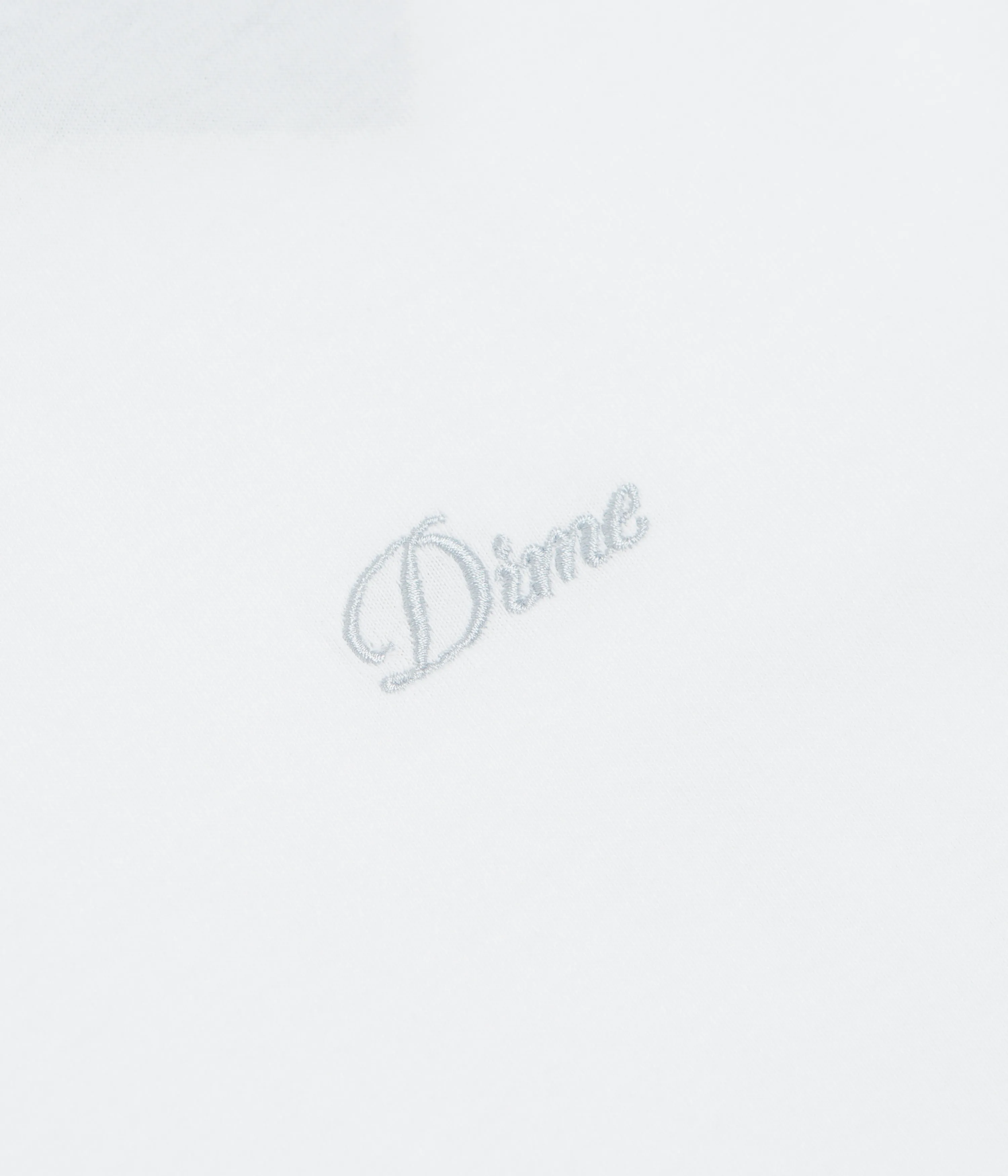 Dime Cursive Small Logo T-Shirt - White bottom