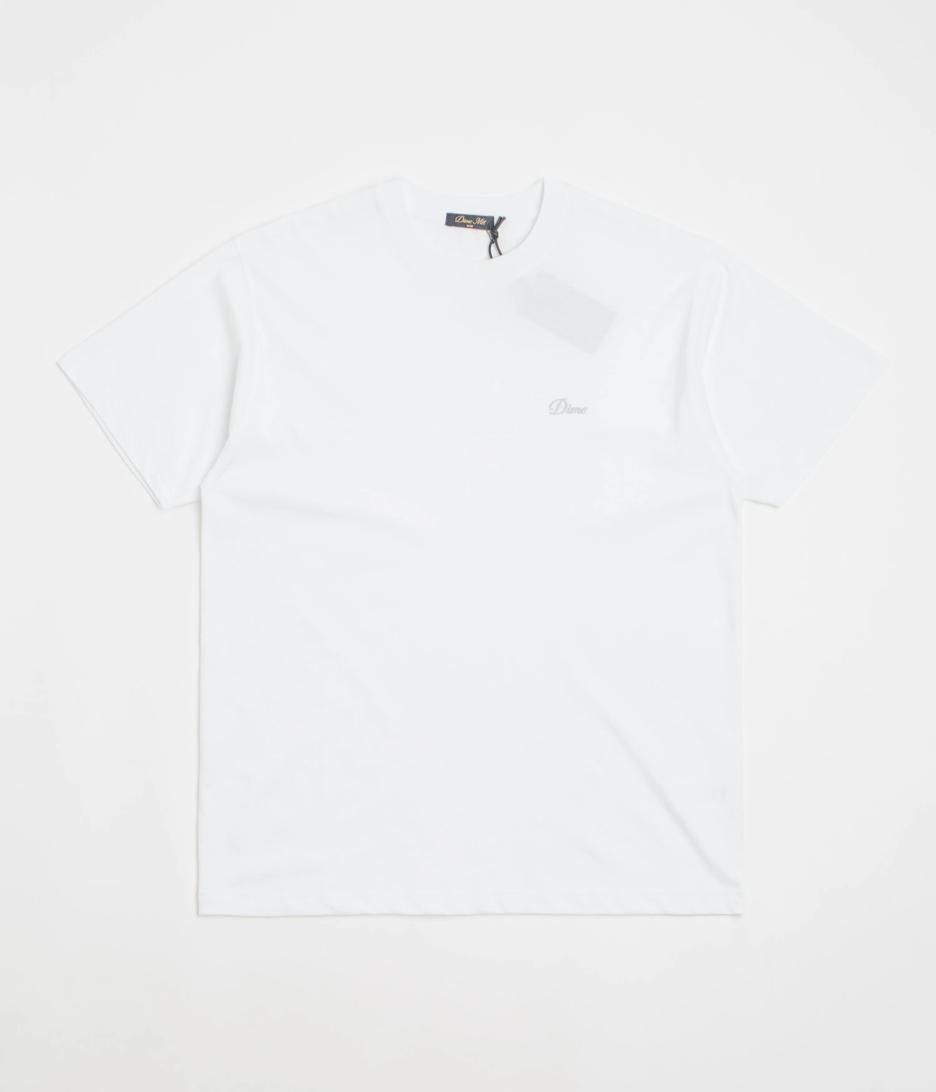 family event museum Dime Cursive Small Logo T-Shirt - White