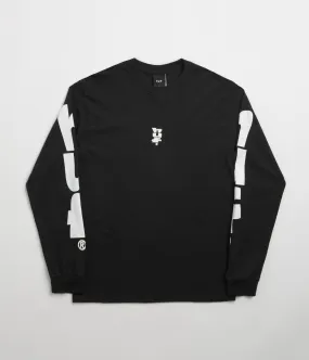petite size Office Wear HUF Megablast Long Sleeve T-Shirt - Black
