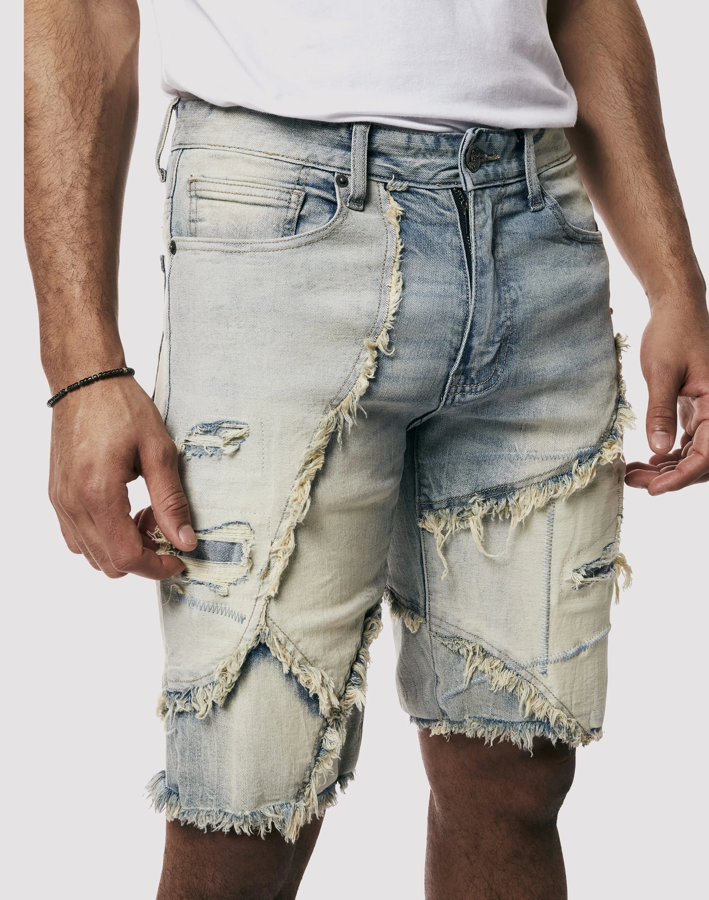 Comfort Fit Baby Soft Grindhouse Seville Patchwork Shorts