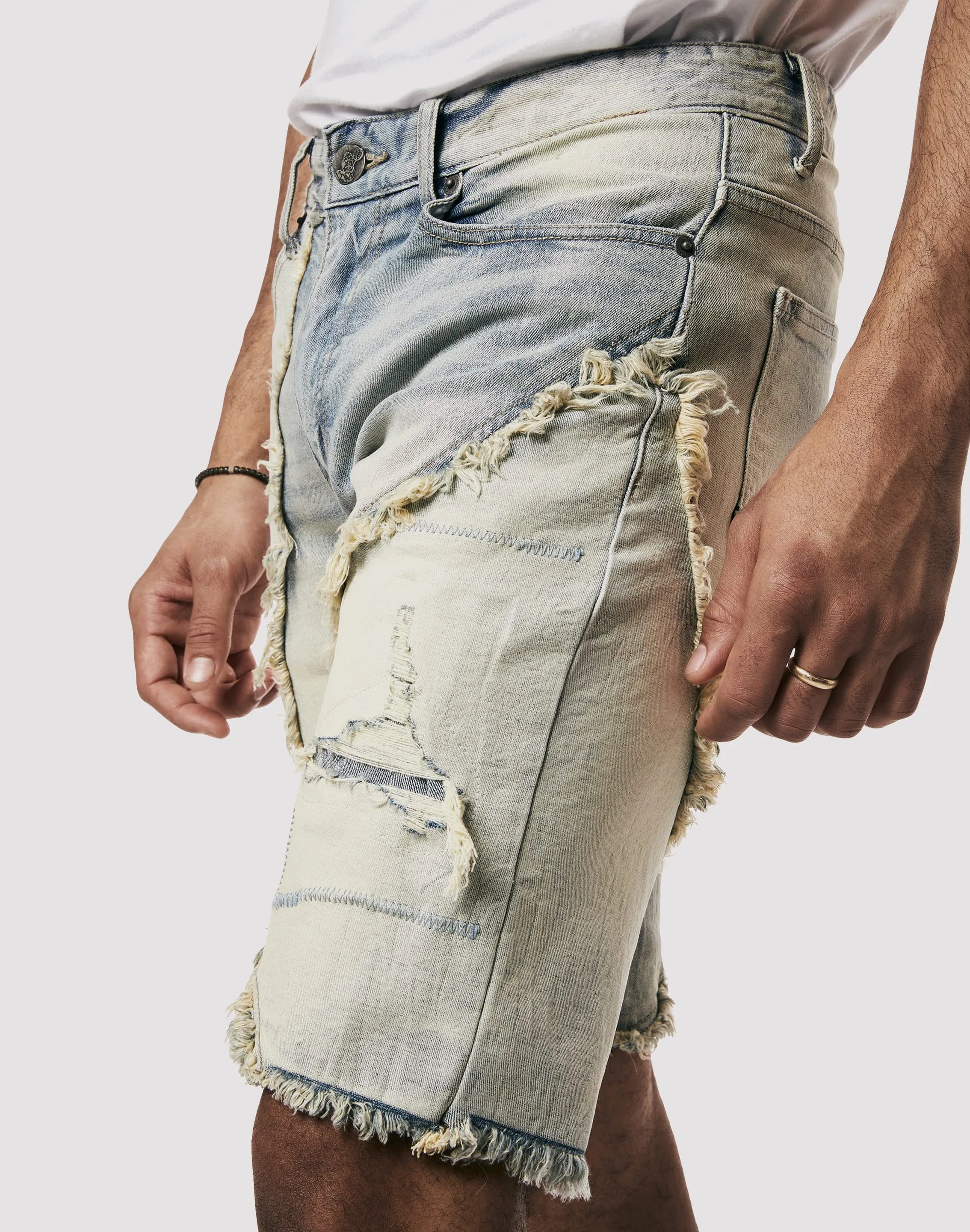 Grindhouse Seville Patchwork Shorts WrinkleResistantCloth VersatileStyle