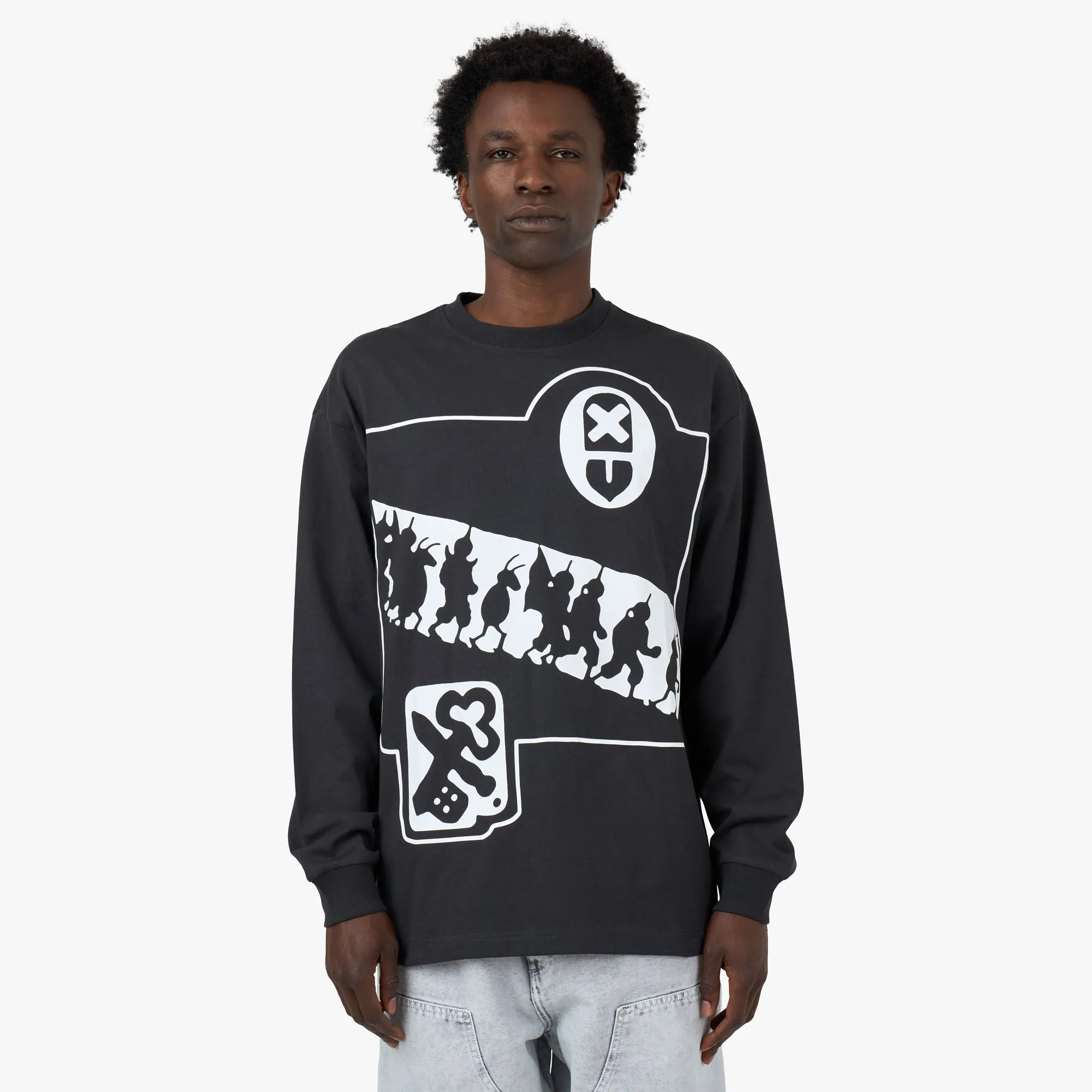 The Trilogy Tapes Pathetic Legion Longsleeve / Black Bold Pattern Indoor Comfort