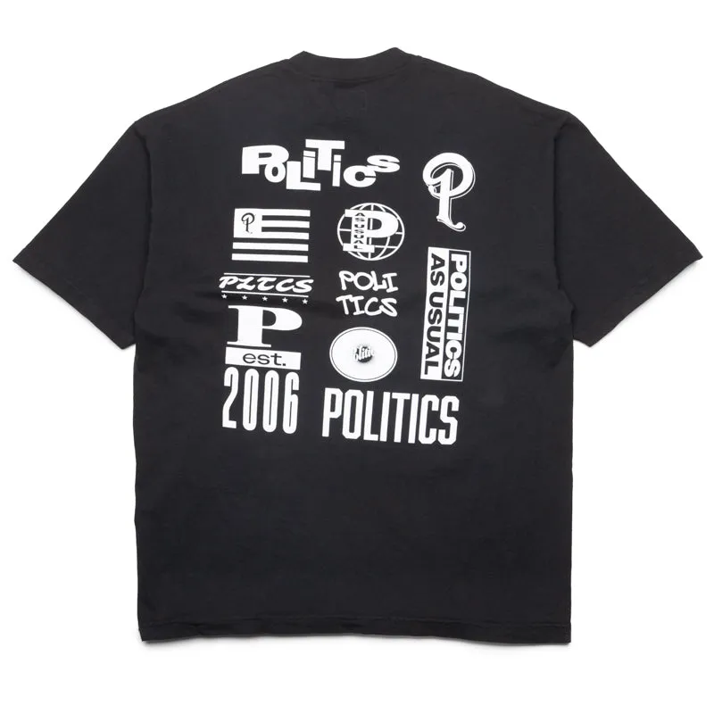 vacation rental venue Politics Bootleg Tee - Black