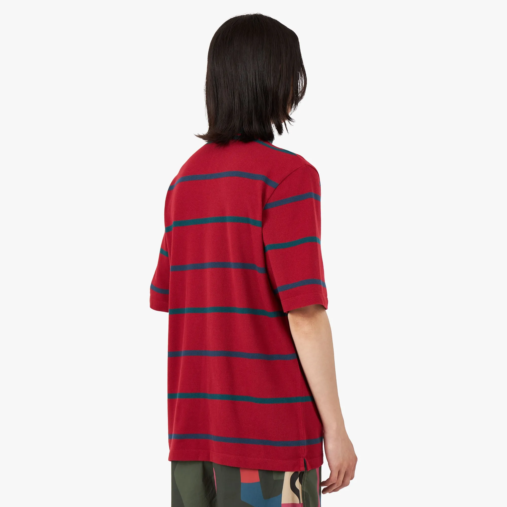 by Parra Fancy Goose Polo Shirt / Red Tuckable Hem Reinforced Buttonholes