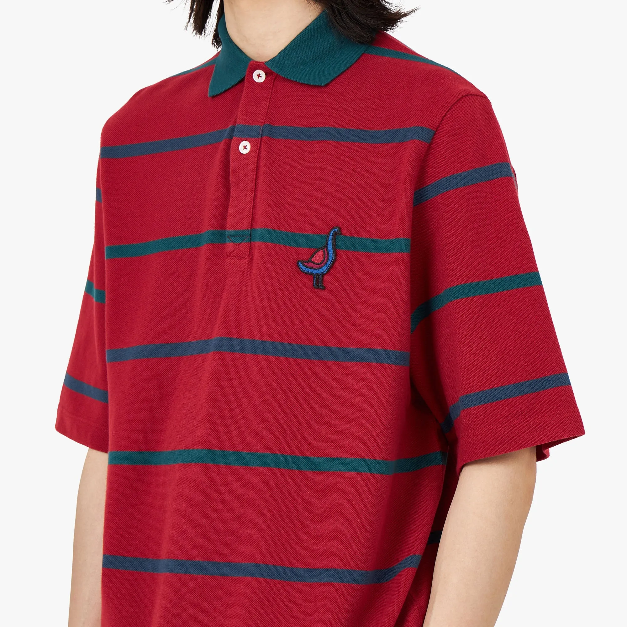 EasyCare Fabric Comfortable fit by Parra Fancy Goose Polo Shirt / Red