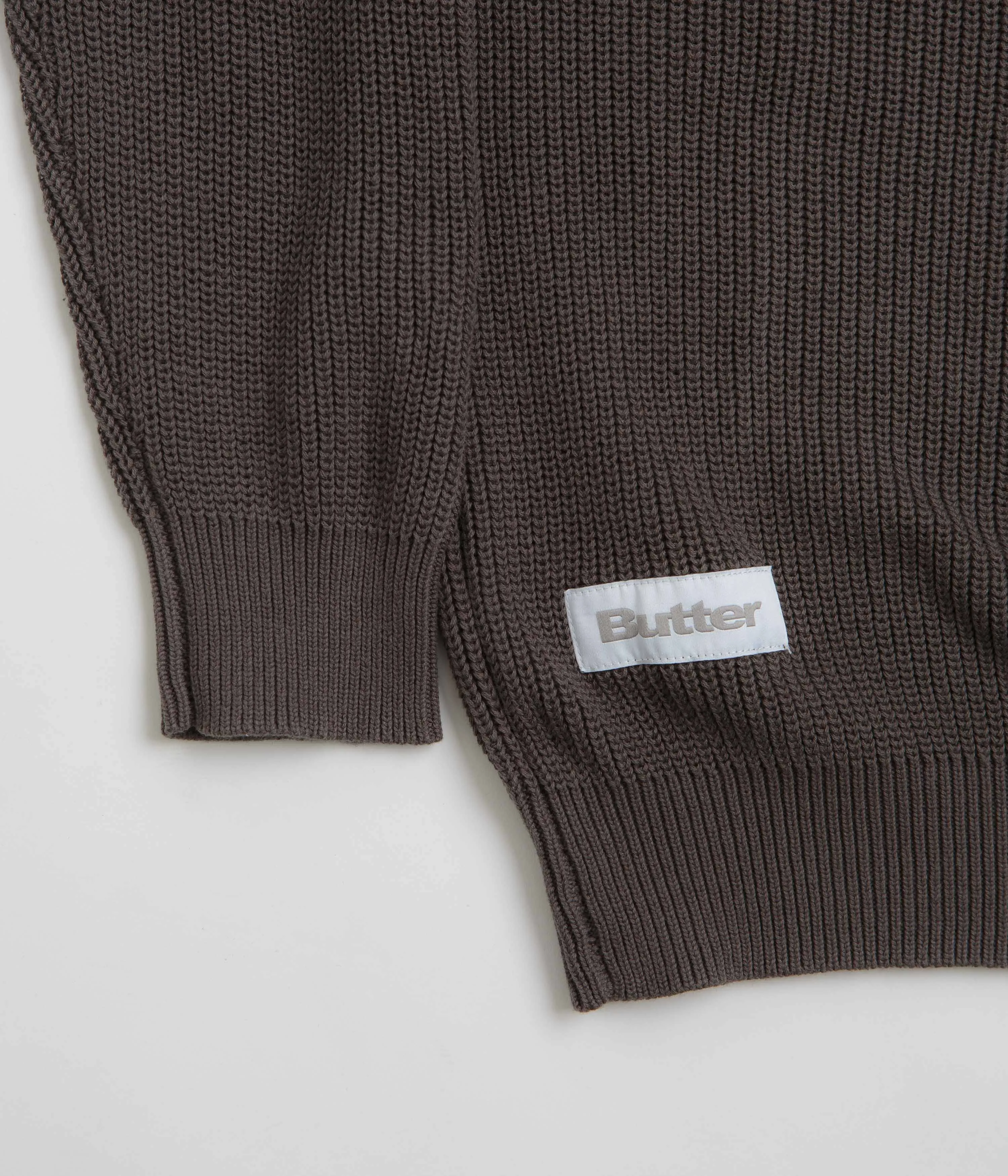 Butter Goods Sunflower Knit Sweatshirt - Charcoal Gift worthy Date night