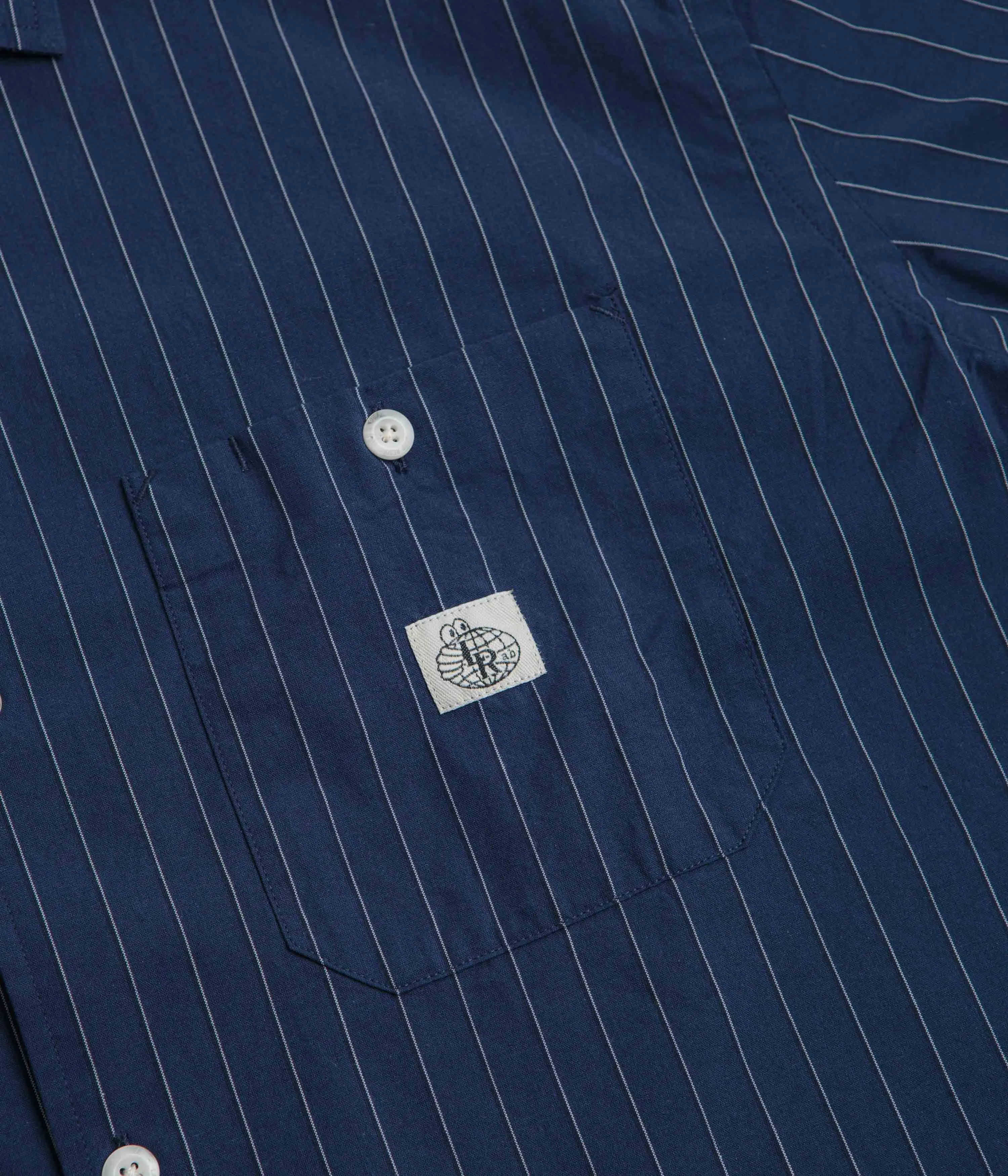 Polka Dot Striped Design Last Resort AB SS-SM001 Short Sleeve Shirt - Blueprint