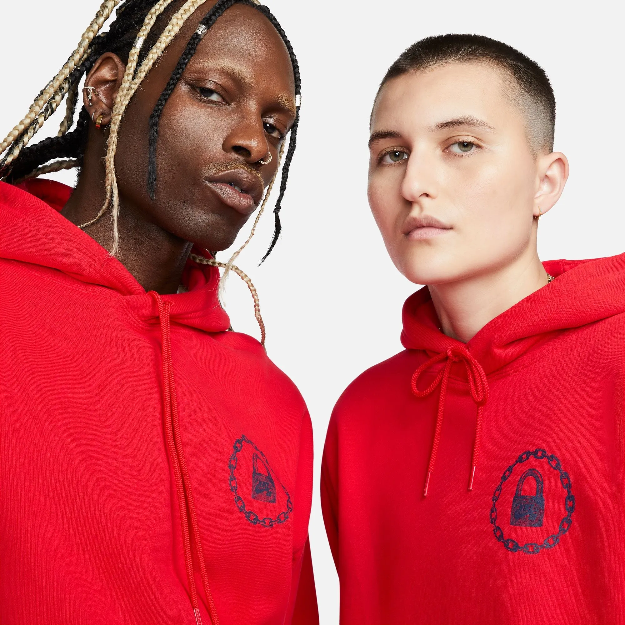 Smooth Edge Binding Friend Vibe Nike SB Fleece Hoodie (Red)