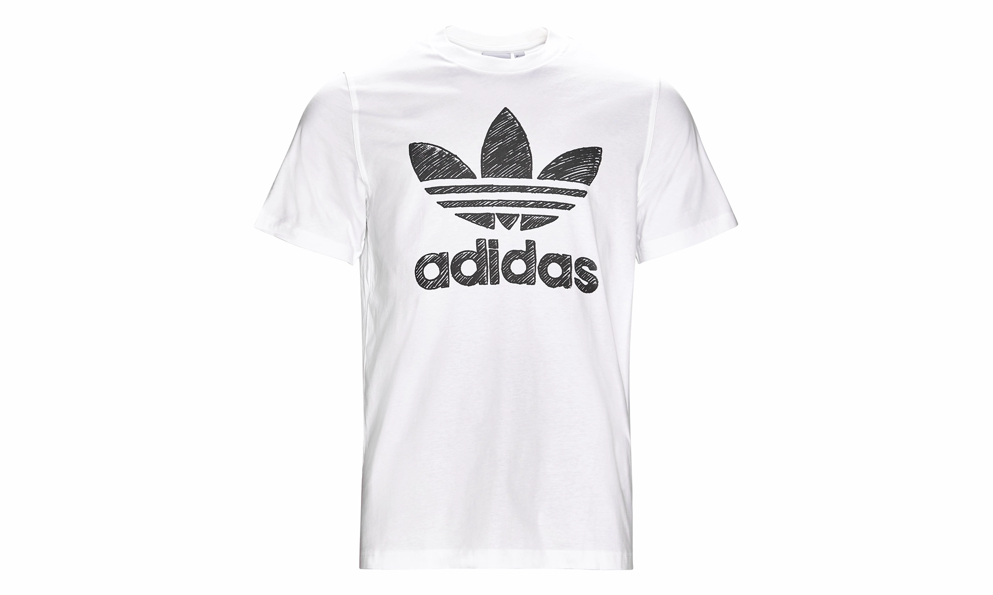 slim fit Athleisure Cool Originals Hand Drawn Tee "White"