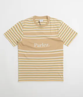 Airflow Enhanced Back Panel retro hem Parlez Solar YD Stripe T-Shirt - Greige