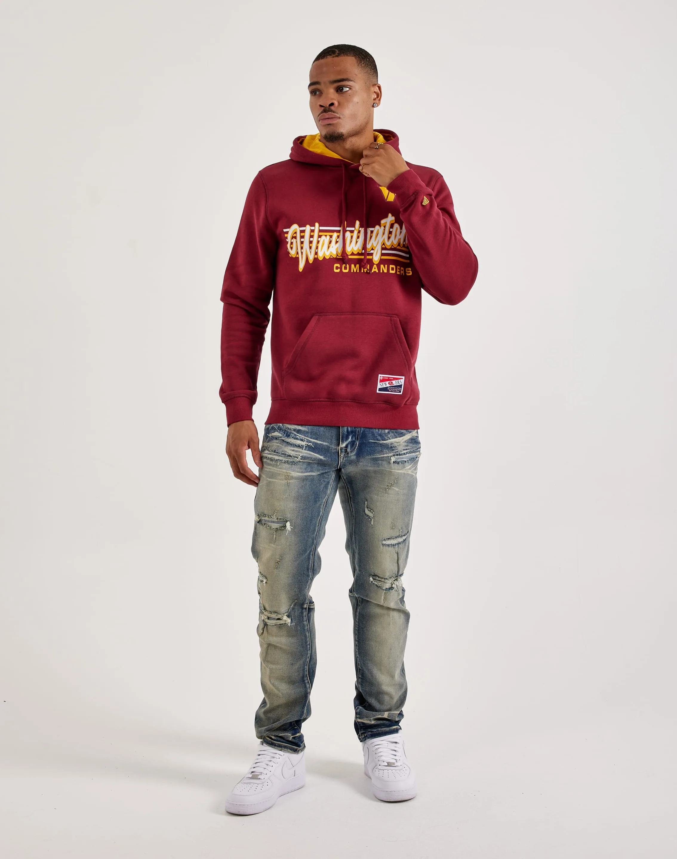 AbrasiveReinforcedZones New Era NFL Washington Commanders Fleece Hoodie