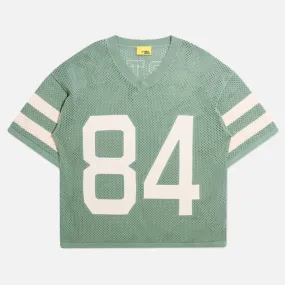 KNITTED MESH JERSEY - SAGE Handmade Fit Quiet Luxury
