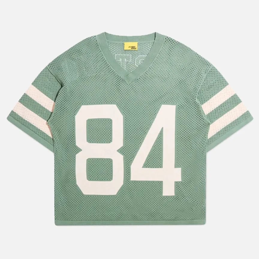 KNITTED MESH JERSEY - SAGE Handmade Fit Quiet Luxury