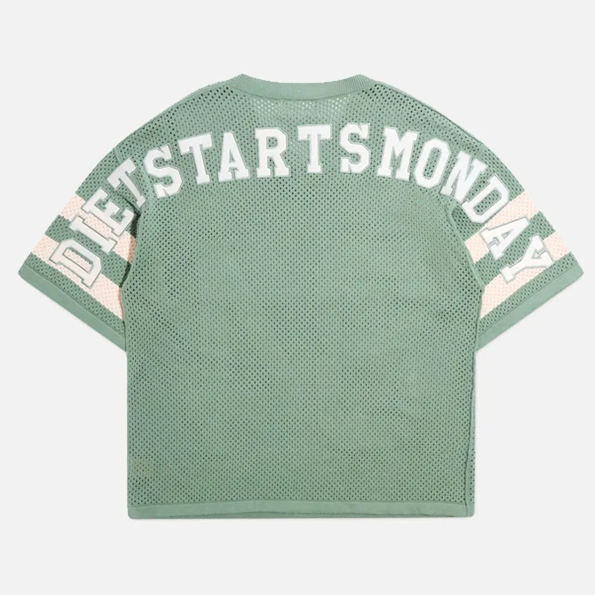 KNITTED MESH JERSEY - SAGE Pure Core