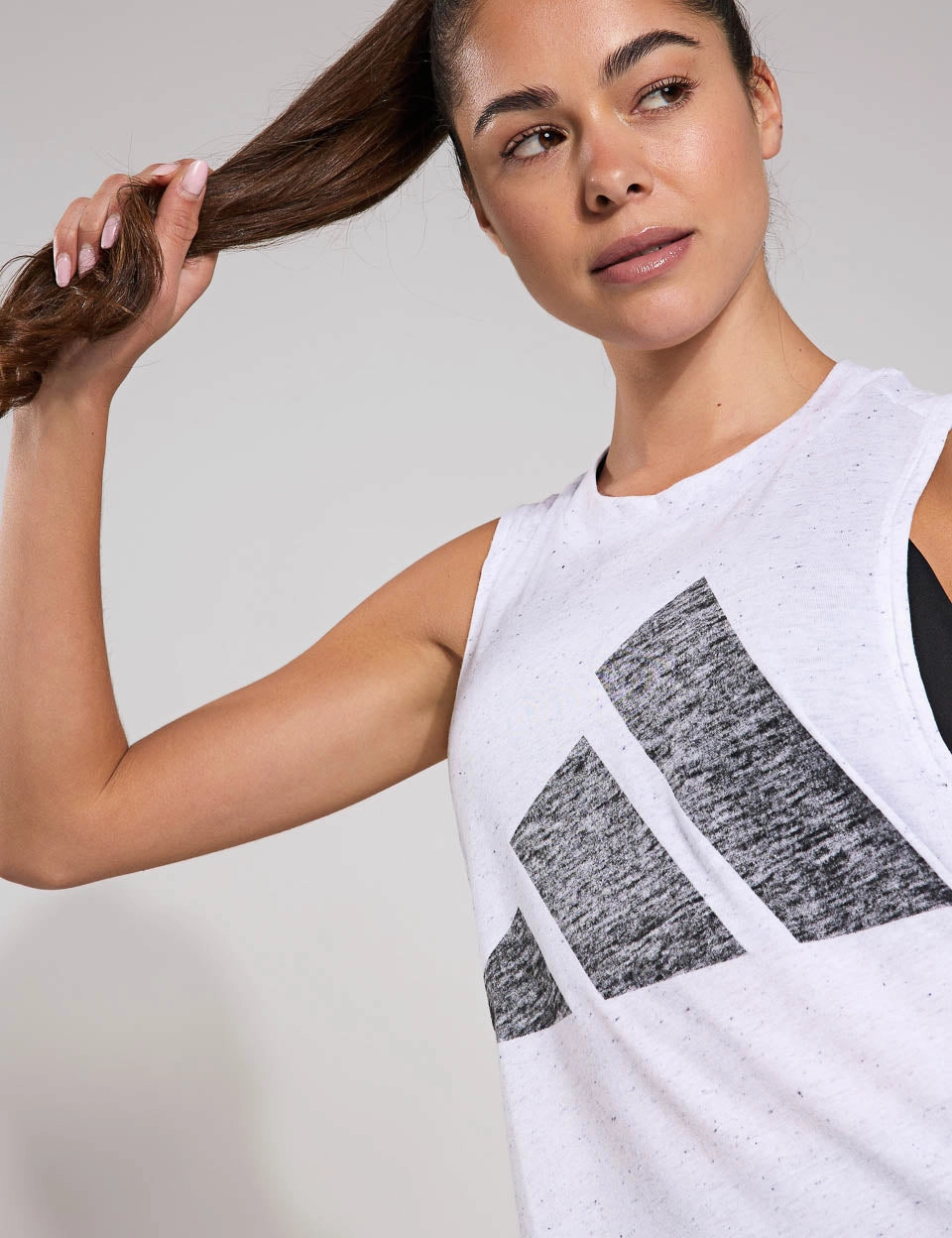 Essentials Winners Tank Top - White/Black Workout Essential
