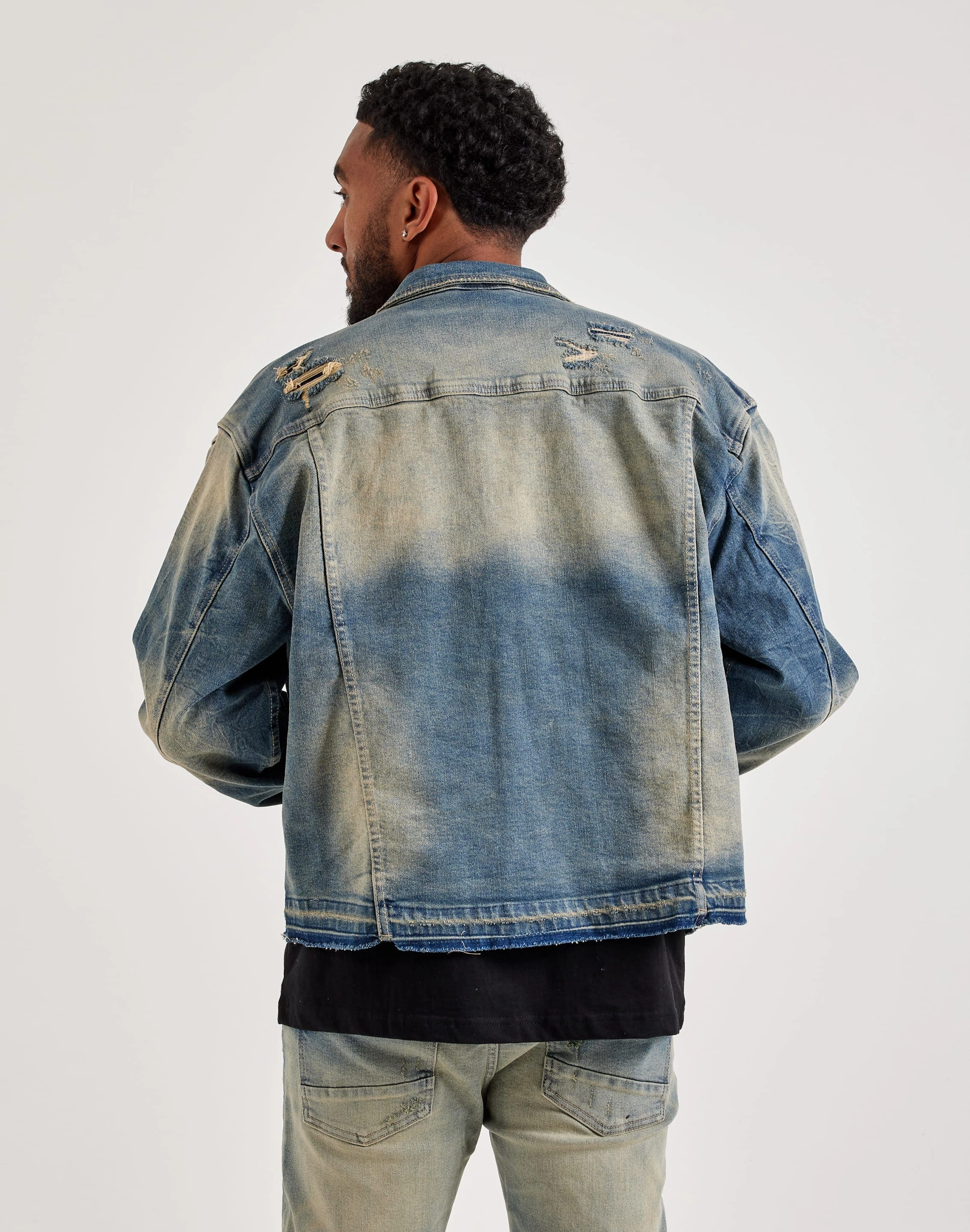 Smoke Rise Distressed Denim Jacket ZeroRestrictionMobility