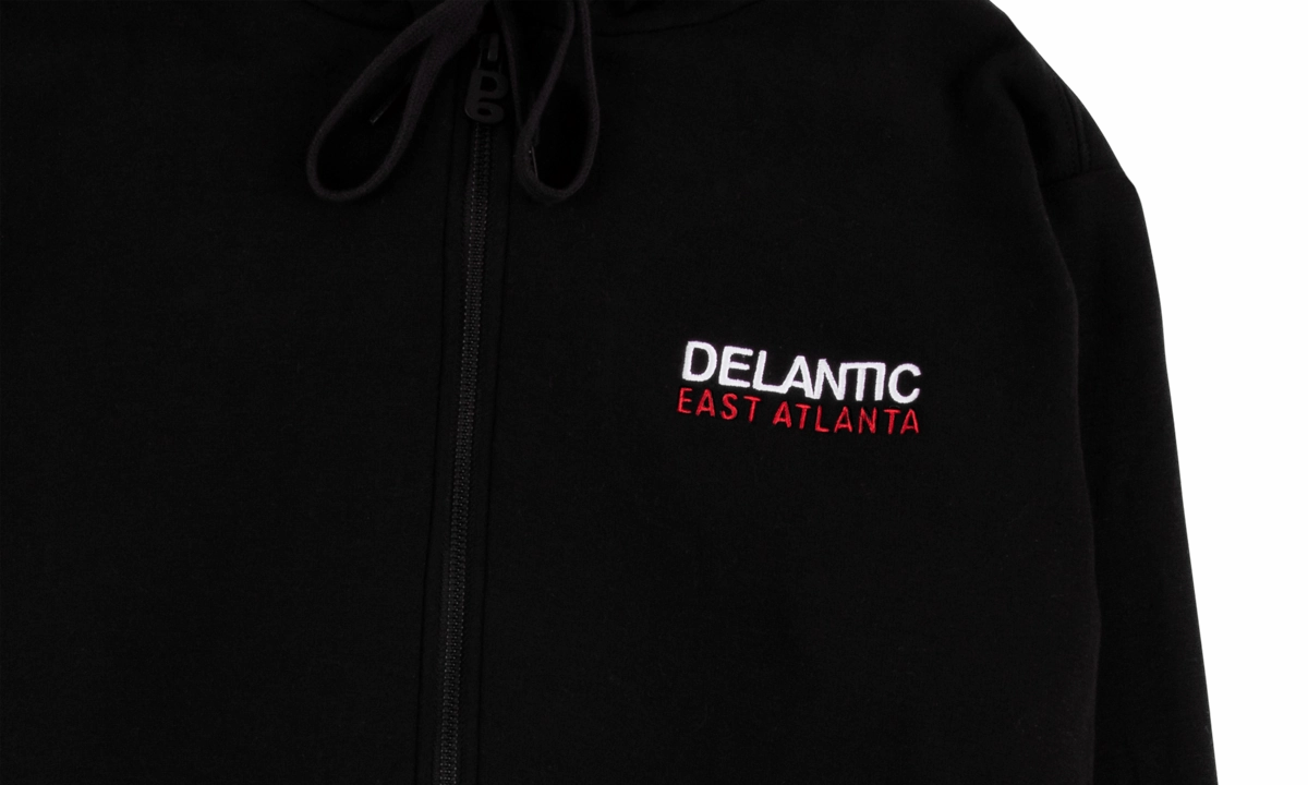 EA Velour-Lined Zip Hoodie "EA Black Burrr Hoodie"